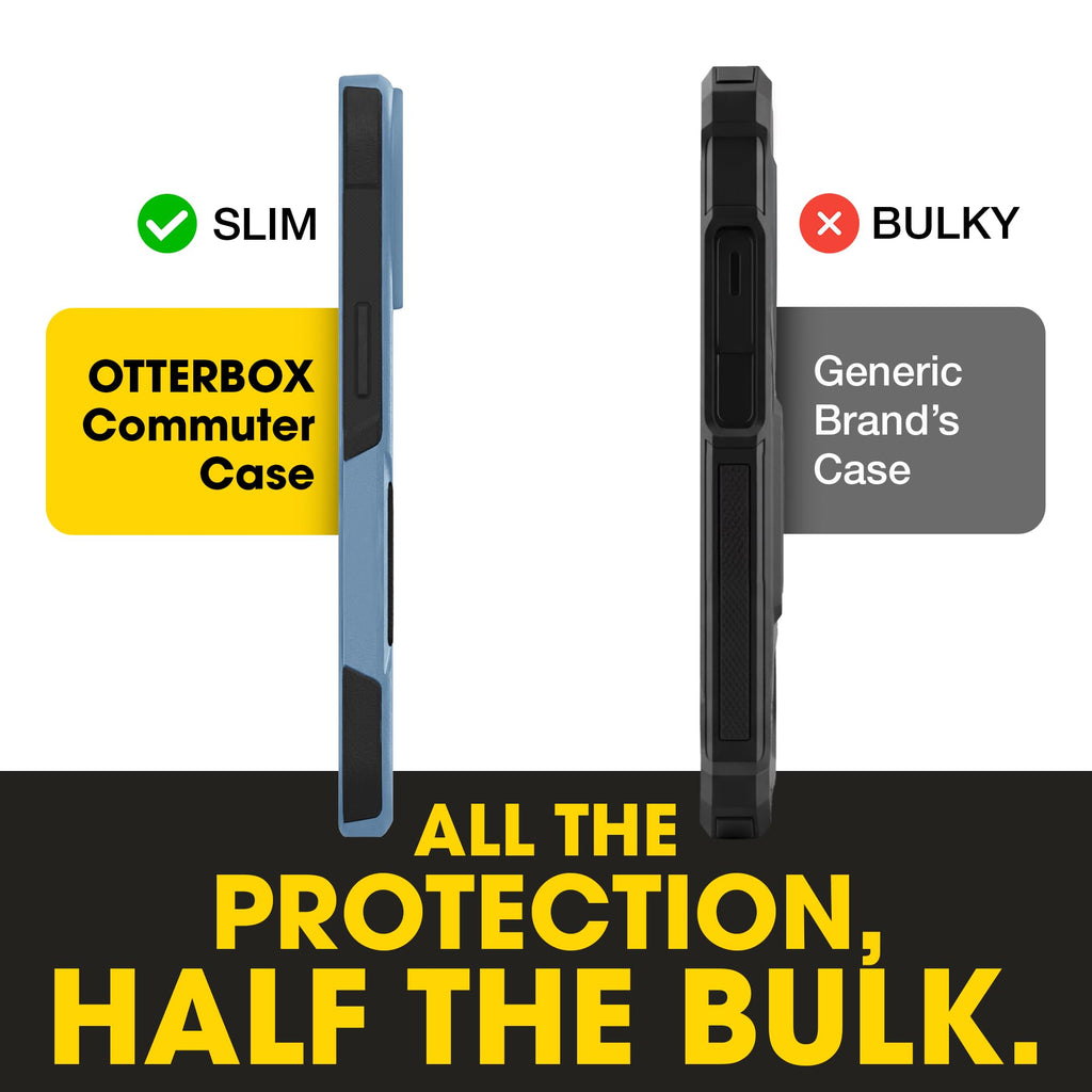 OtterBox iPhone 17e, 16e, 15, 14, & 13 Commuter Series Case - Black, Slim & Tough, Pocket-Friendly, with Port Protection - Thin & Protective iPhone Case, Dual-Layer, Impact Absorbing iPhone Case