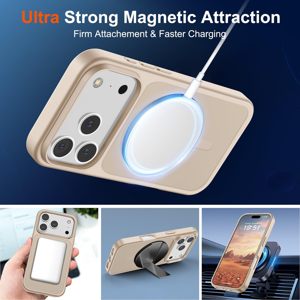 SUPFINE Magnetic for iPhone 18 Pro Max/17 Pro Max Case Dark Blue