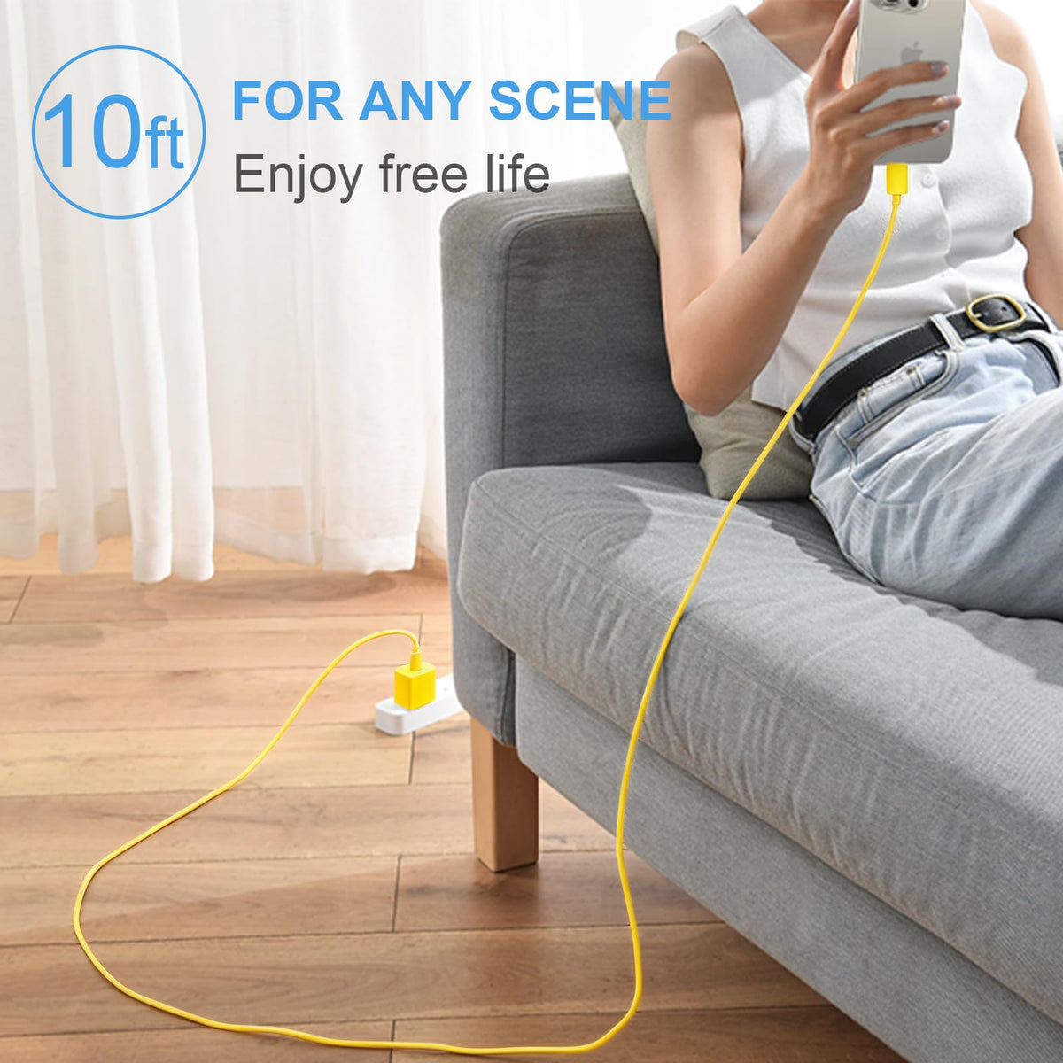 iPhone Duo Charger, iPhone 18 17 16 15 Charger Fast Charging 12FT-Blue