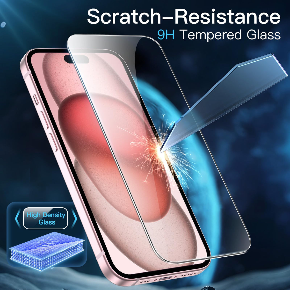 JETech Screen Protector for iPhone 18 Pro Max/17 Pro Max, 3-Pack