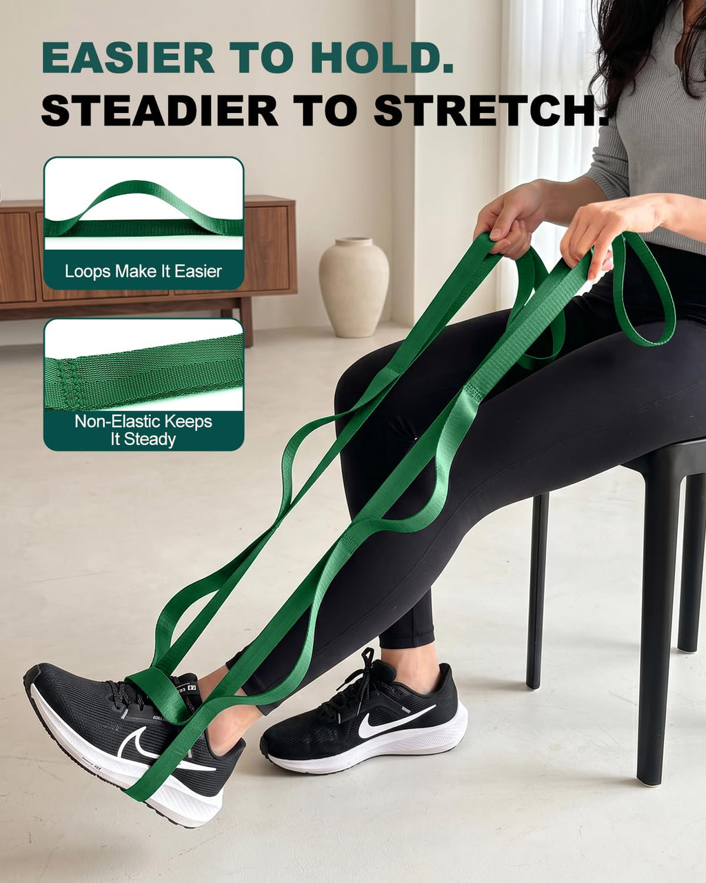 Trideer Stretching Strap with Loops, Yoga Strap, Stretch Bands for Exercise