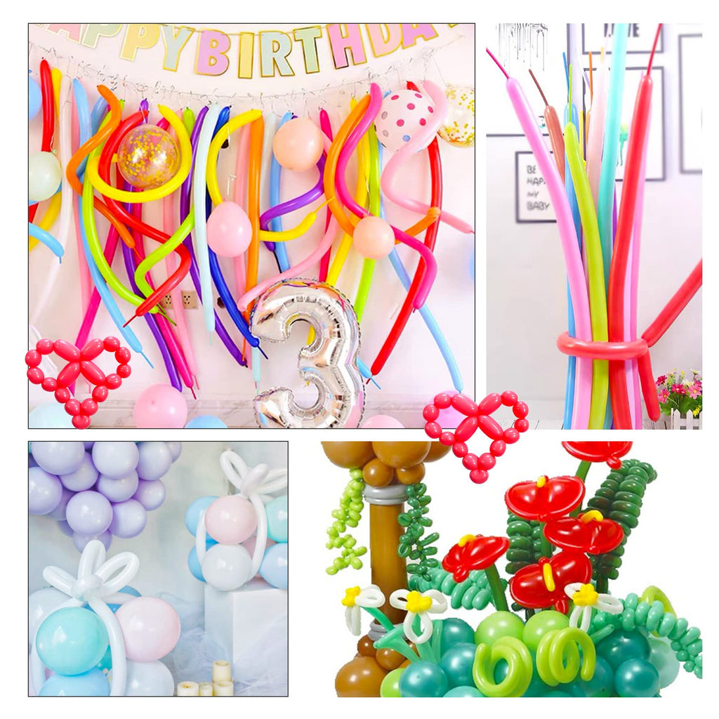 ASIYUHY 260 Balloons Clear Long Balloons 100 Pack Twisting Animal Balloon