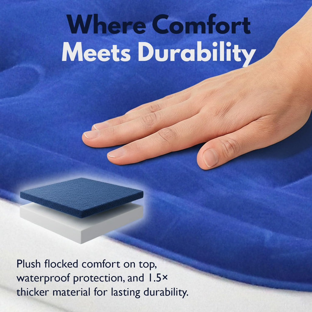 King Koil California King Air Mattress with Built-in Pump, 20” Raised Bed