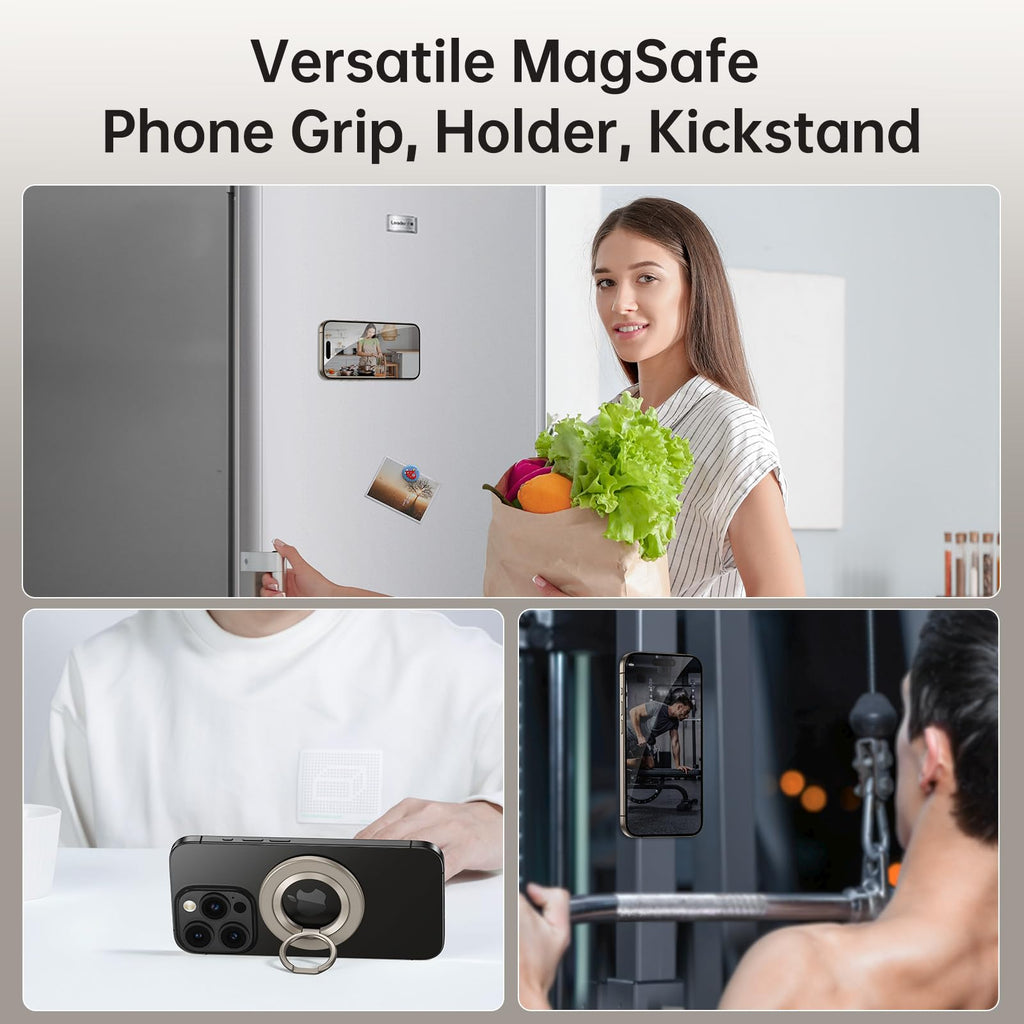 SYNCWIRE for MagSafe Phone Grip, Magnetic Phone Ring Holder Stand Kickstand