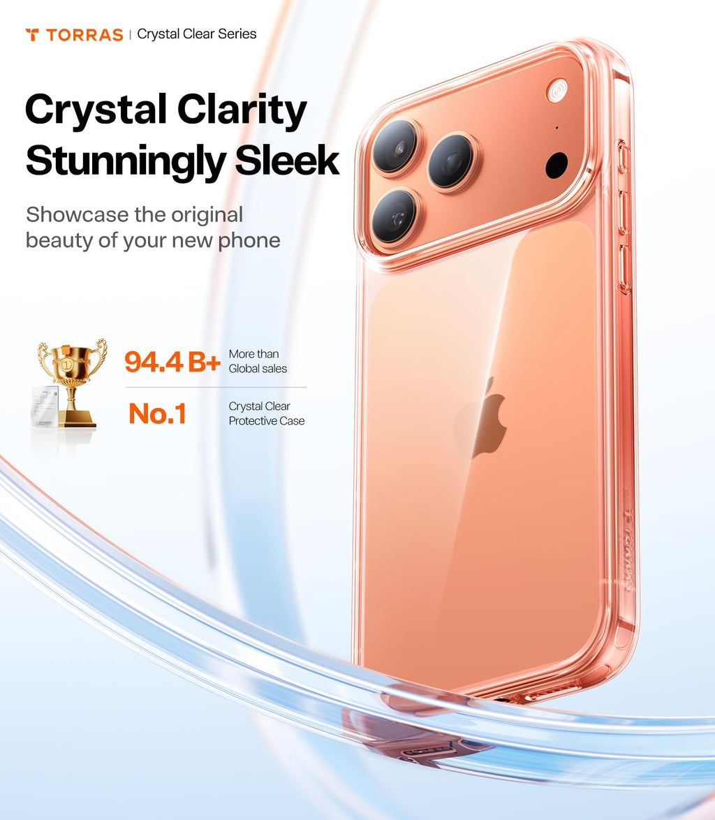 TORRAS for iPhone 14 Pro Max Case, Anti-Yellowing, Crystal Clear