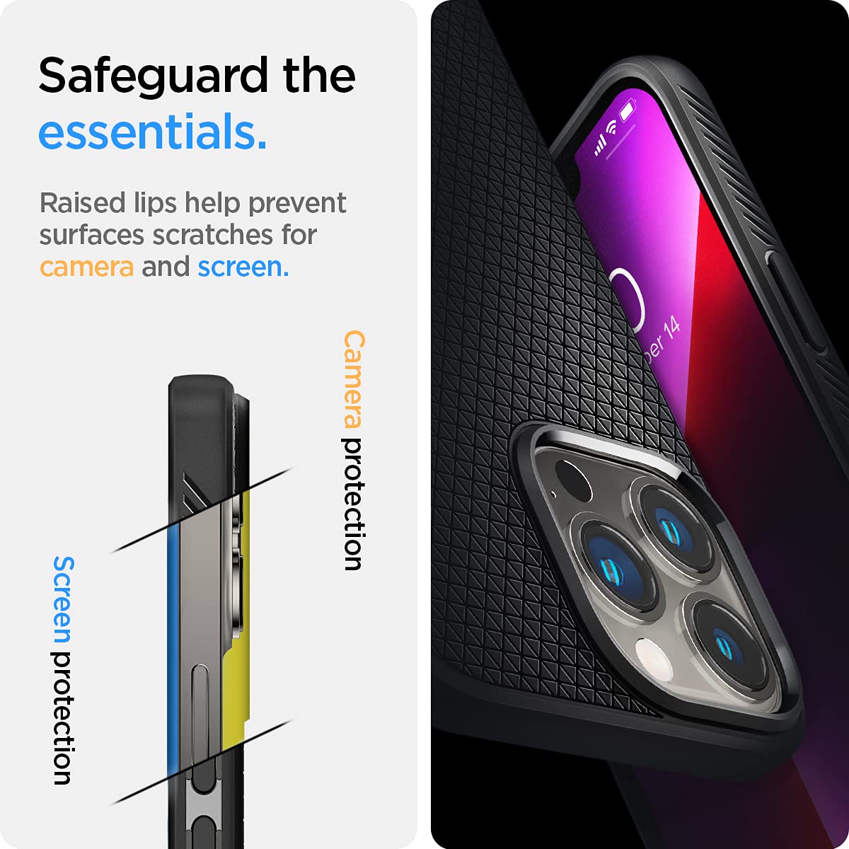Spigen Liquid Air Designed for iPhone 13 Pro Max Case (2021) - Matte Black