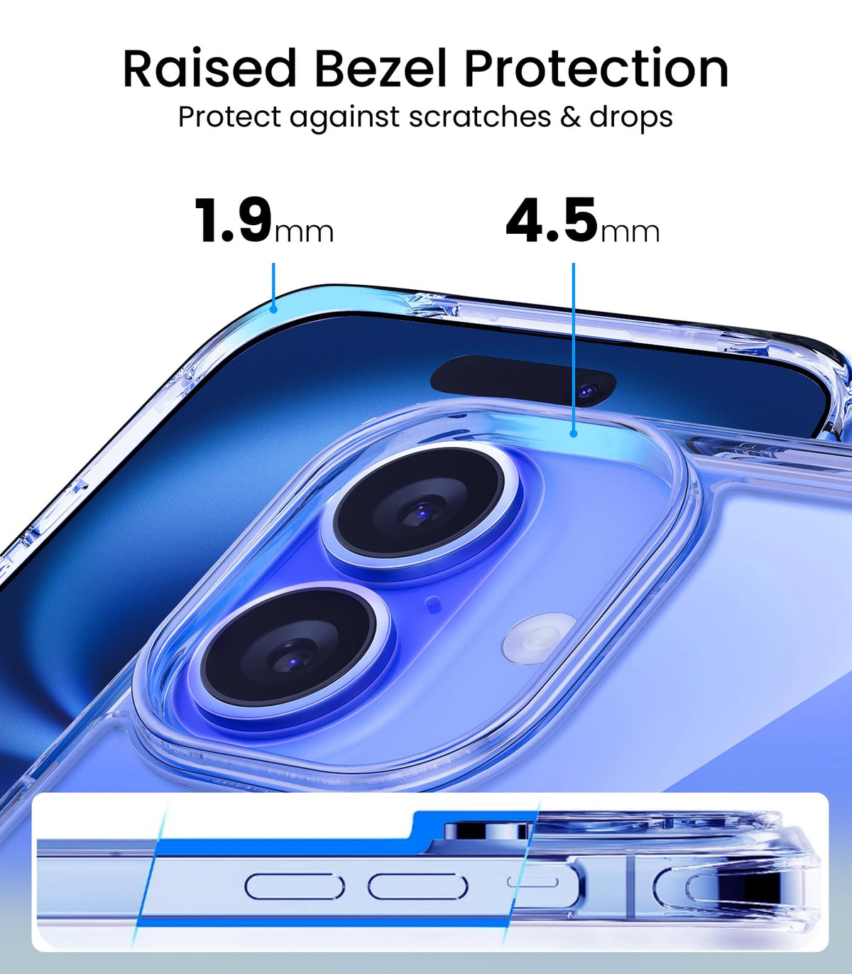 Mkeke for iPhone 18 Pro Max Case Clear [Not-Yellowing]
