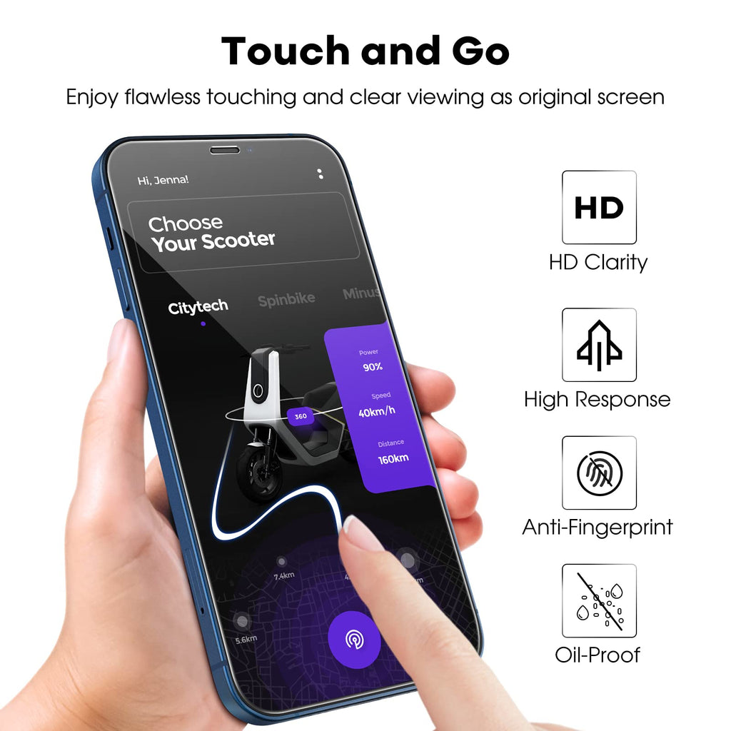 JETech Screen Protector for iPhone 18 Pro Max/17 Pro Max, 3-Pack