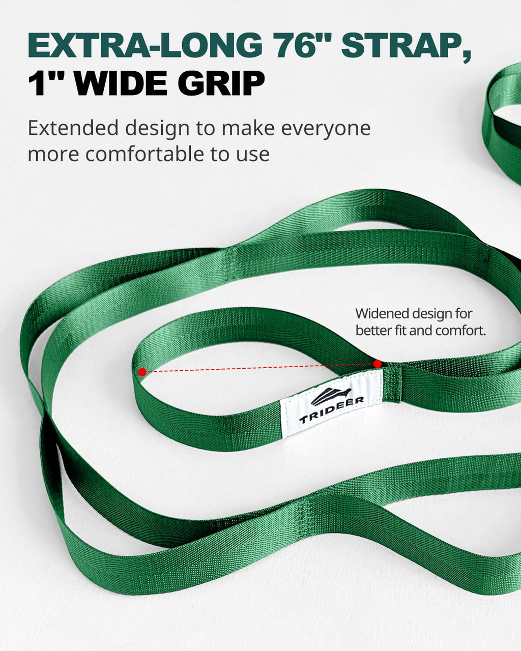 Trideer Stretching Strap with Loops, Yoga Strap, Stretch Bands for Exercise