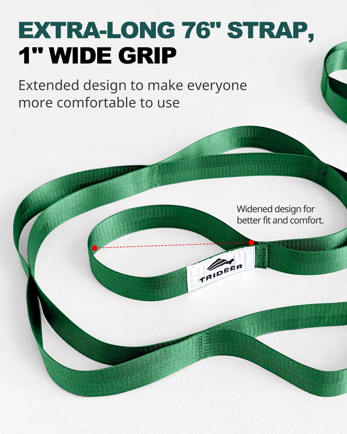 Trideer Stretching Strap with Loops, Yoga Strap, Stretch Bands for Exercise