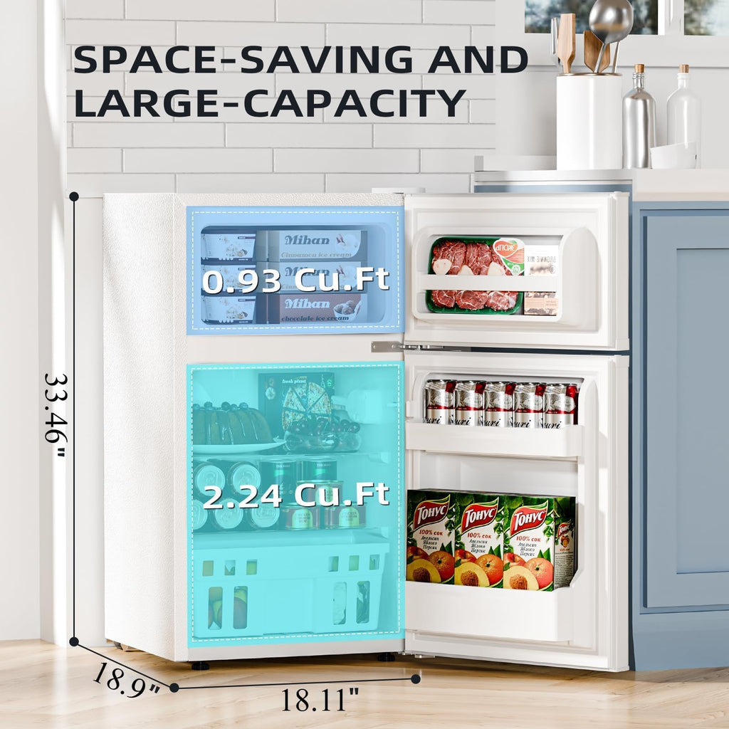 Kismile 1.1 Cu.ft Upright Mini Freezer for Dorms Apartment, Stainless Steel