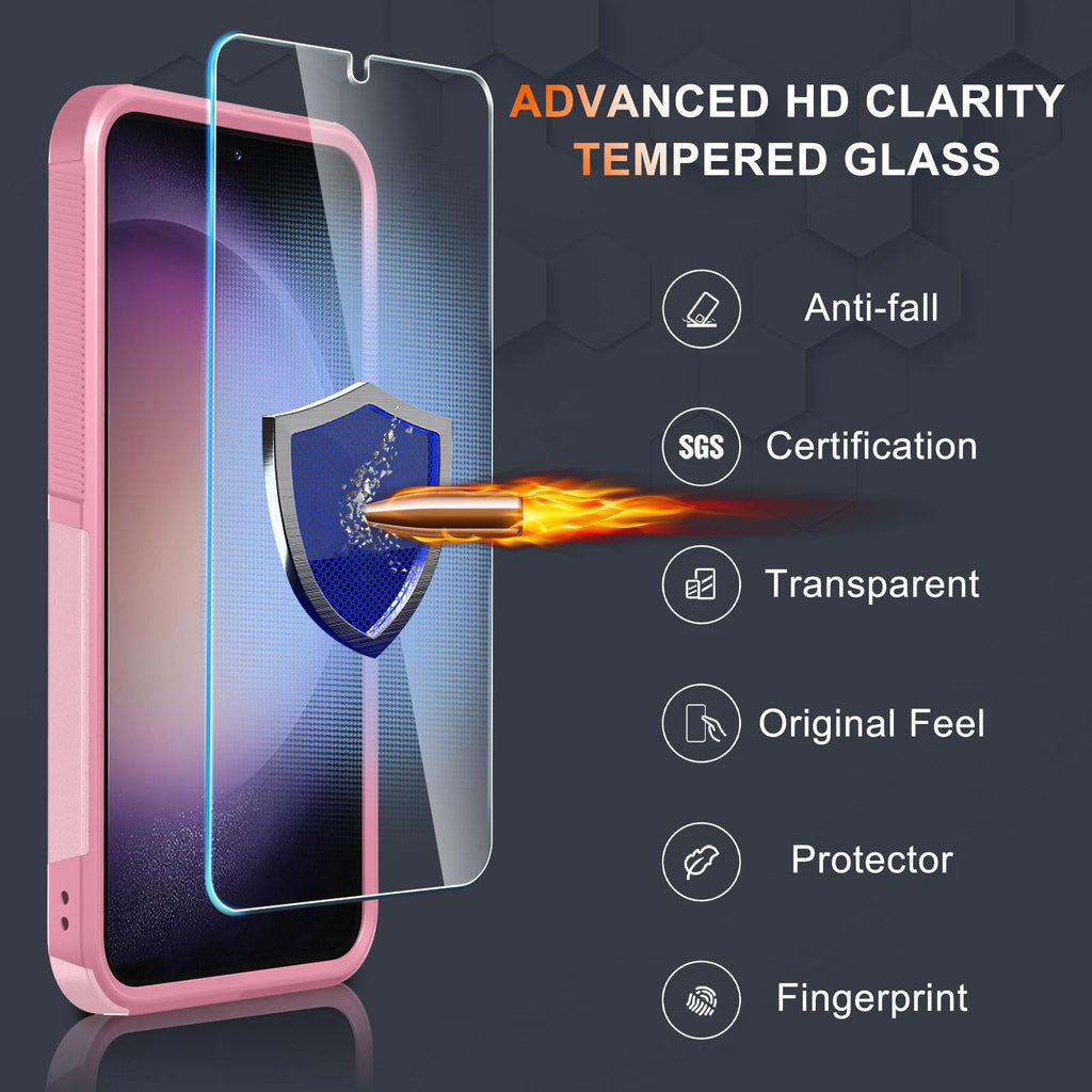 for Samsung Galaxy S26 Case,Military Grade Phone Cover, Cute Pink