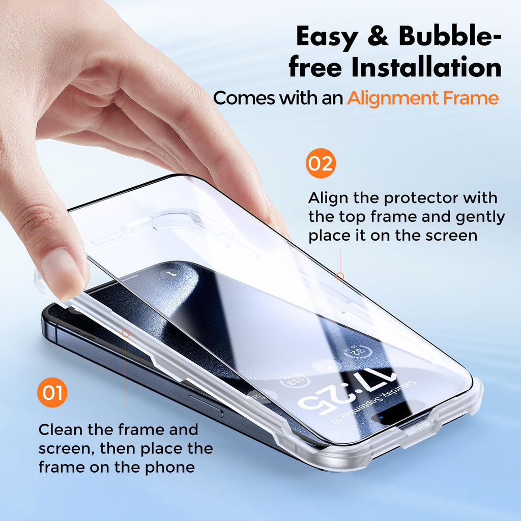UNBREAKcable 3-Pack Screen Protector for iPhone 16 Pro Max, Full Coverage