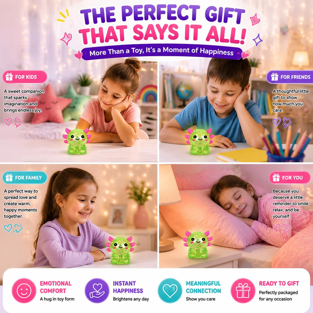 Axolotl Squishy Stress Ball, Soft Slow Rising Sensory Toy