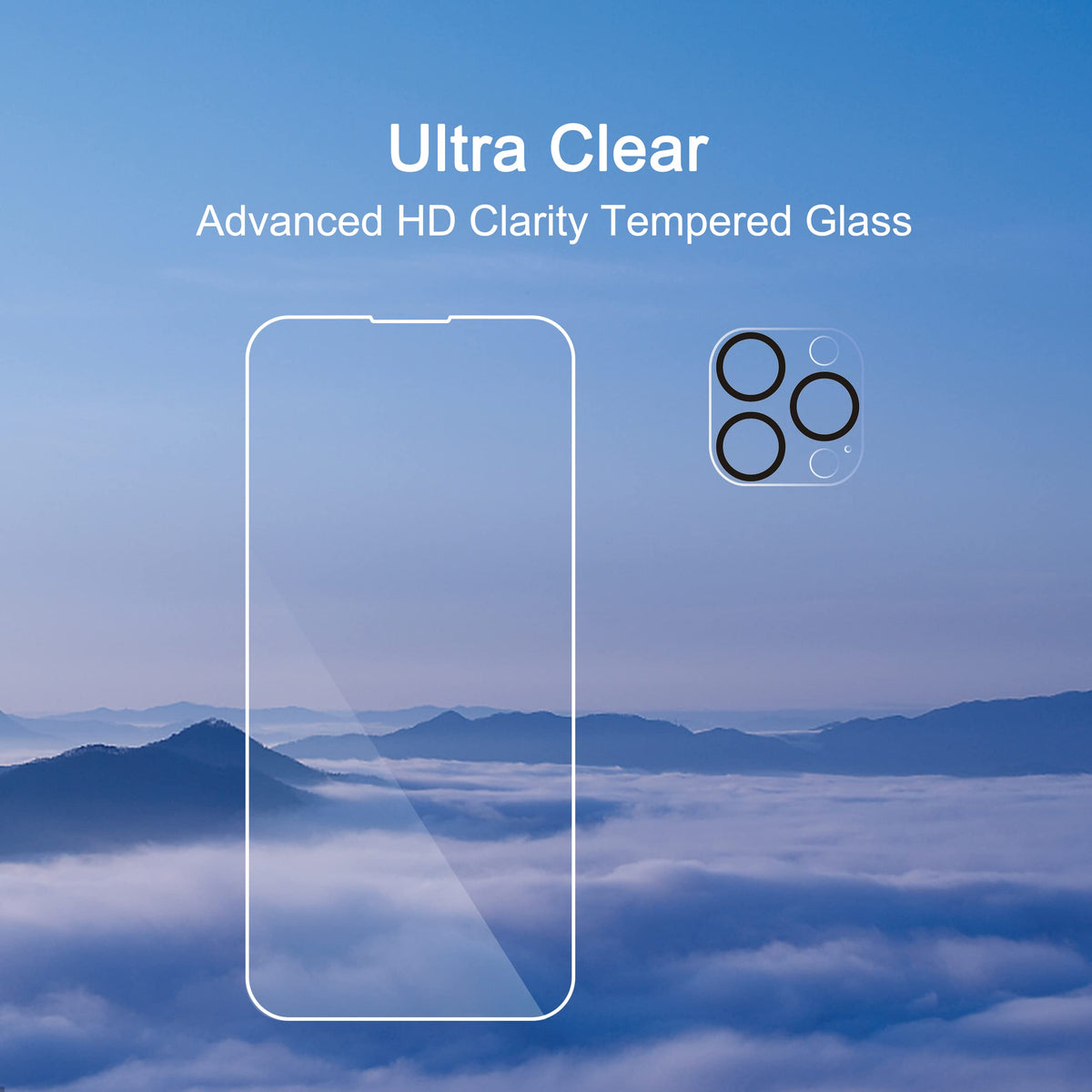 Ailun Screen Protector + Camera Lens Protector for iPhone 16, 3+3 Pack