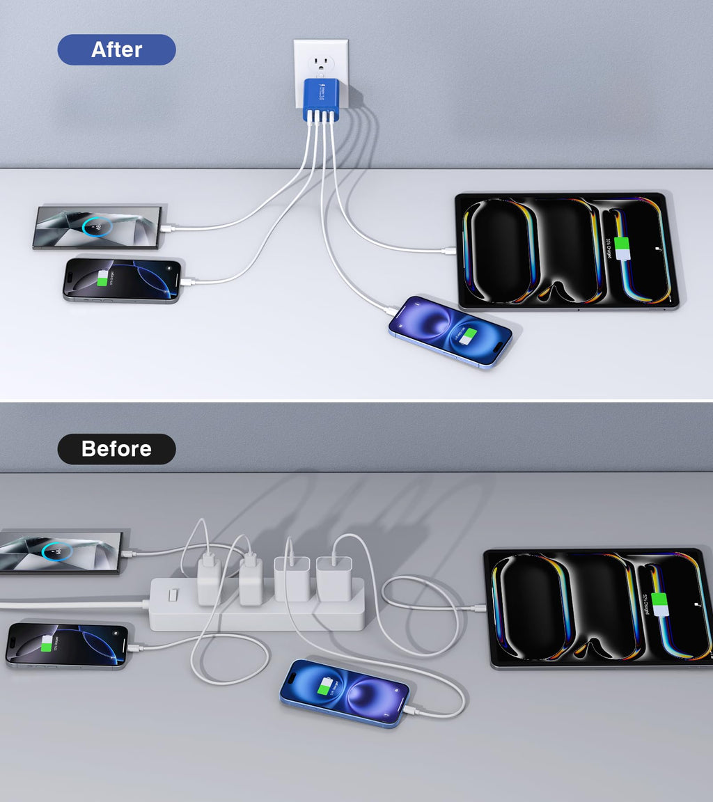 [2-Pack] USB C Wall Charger, 40W Type C Charger Fast Charging Blocks