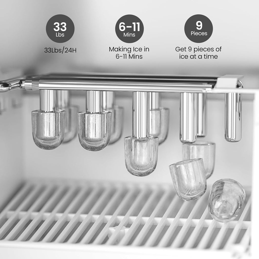 Kismile Water Dispenser with Ice Maker, 3 in 1 Water Cooler, Top Loading