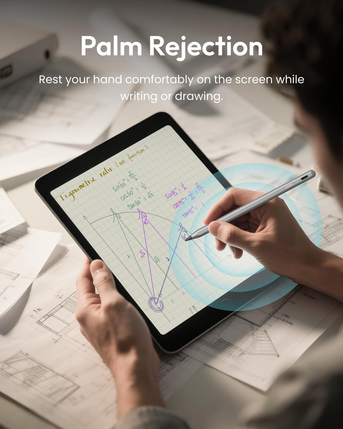 Metapen A8 Stylus Pen for iPad 2018-2026,Magnetic Attach & Palm Rejection