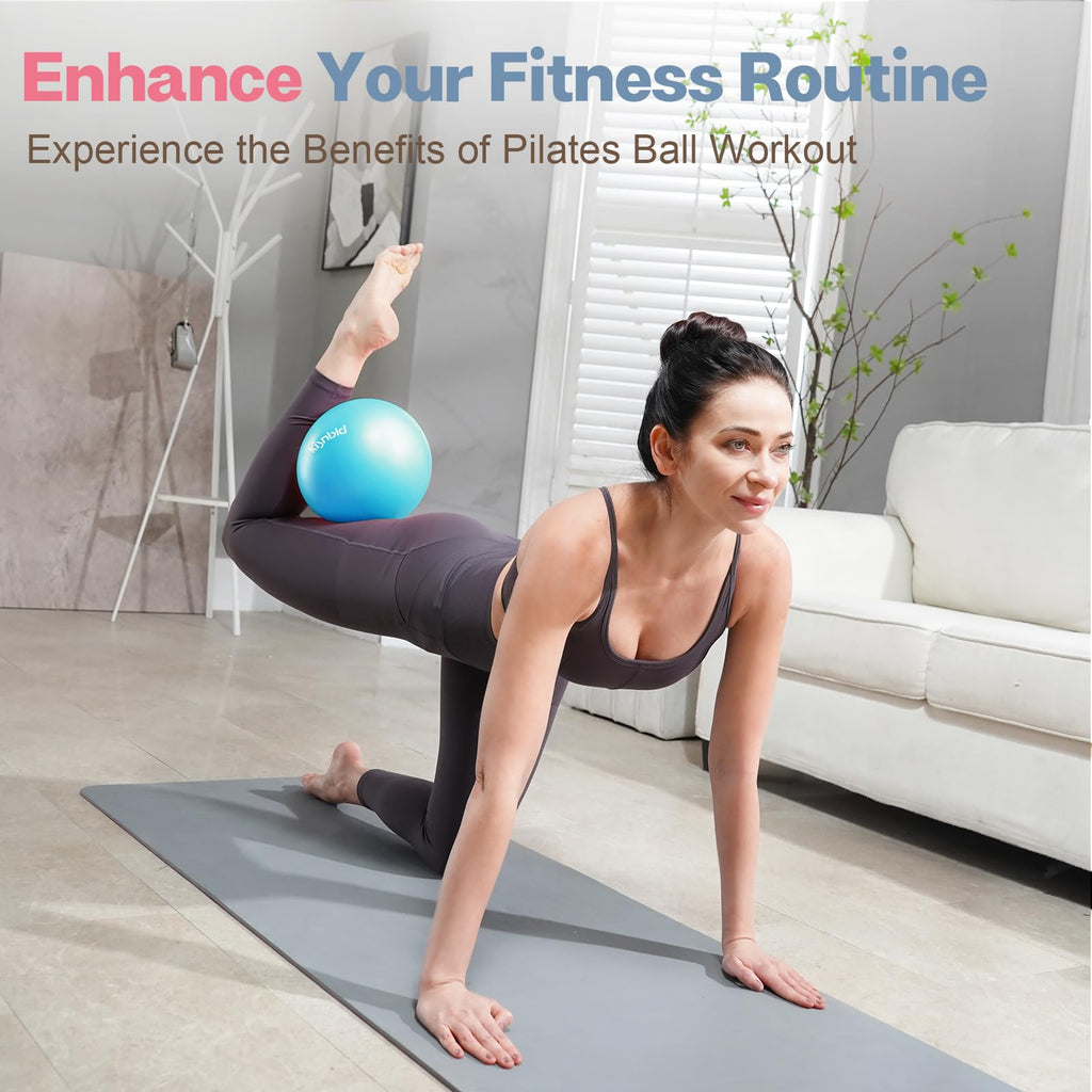 kisnbld 9 Inch Pilates Ball, Small Exercise Ball for Core &Physical Therapy