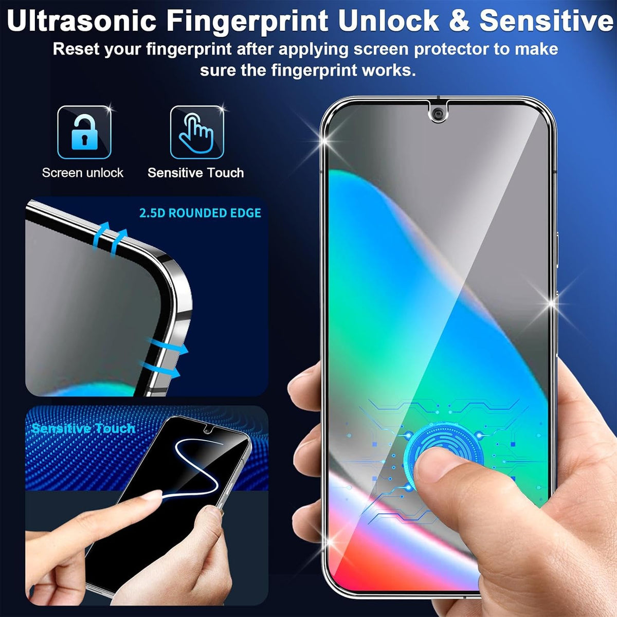 letosan 3 Pack for Google Pixel 11 Pro Screen Protector Tempered Glass + 3 Pack Camera Lens Protector, Military Grade Shatterproof, 9H Hardness, Fingerprint Unlock,Case Friendly 6.3 Inch