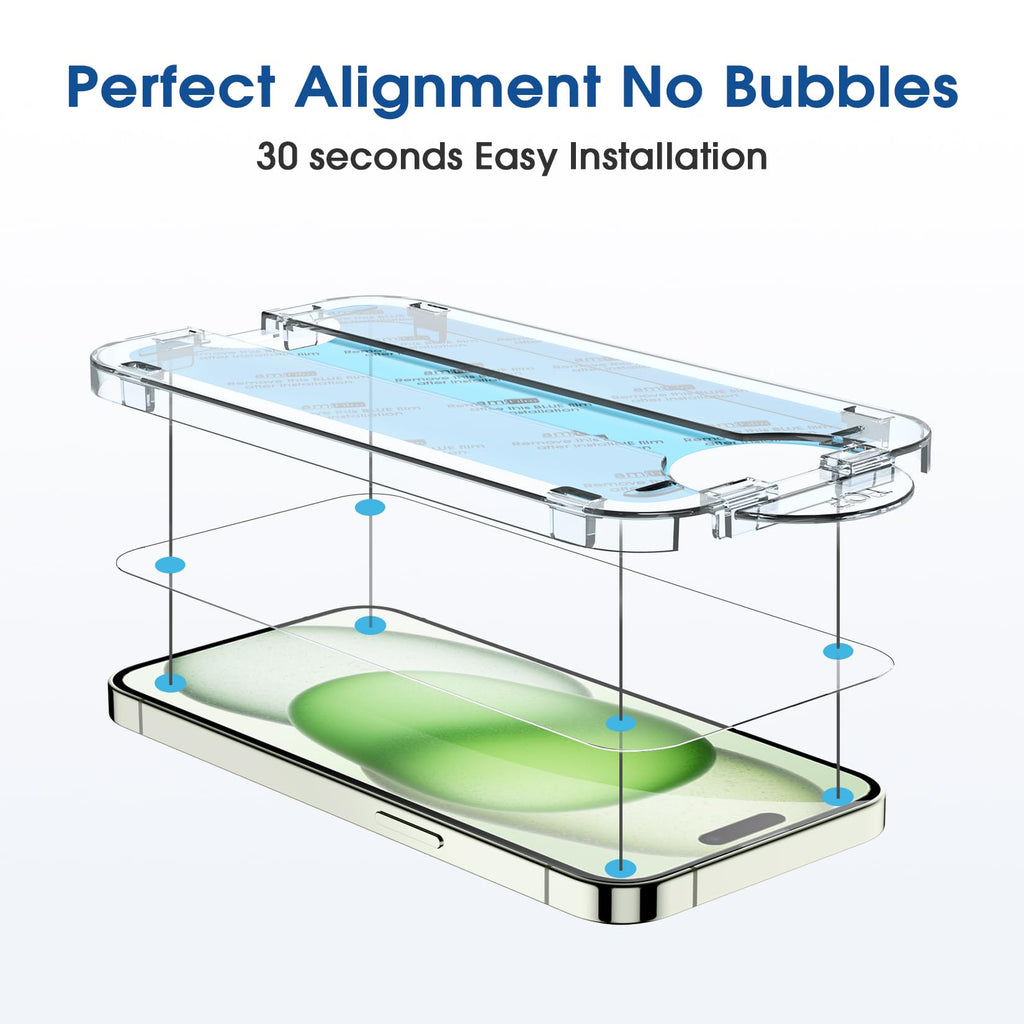 amFilm OneTouch for iPhone 18 Pro Max 6.9'' Screen Protector Tempered Glass
