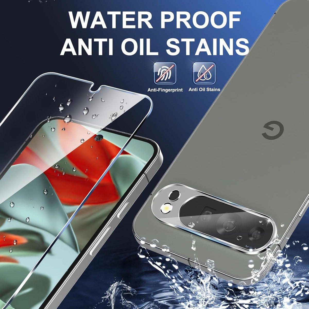 letosan 3 Pack for Google Pixel 11 Pro Screen Protector Tempered Glass + 3 Pack Camera Lens Protector, Military Grade Shatterproof, 9H Hardness, Fingerprint Unlock,Case Friendly 6.3 Inch