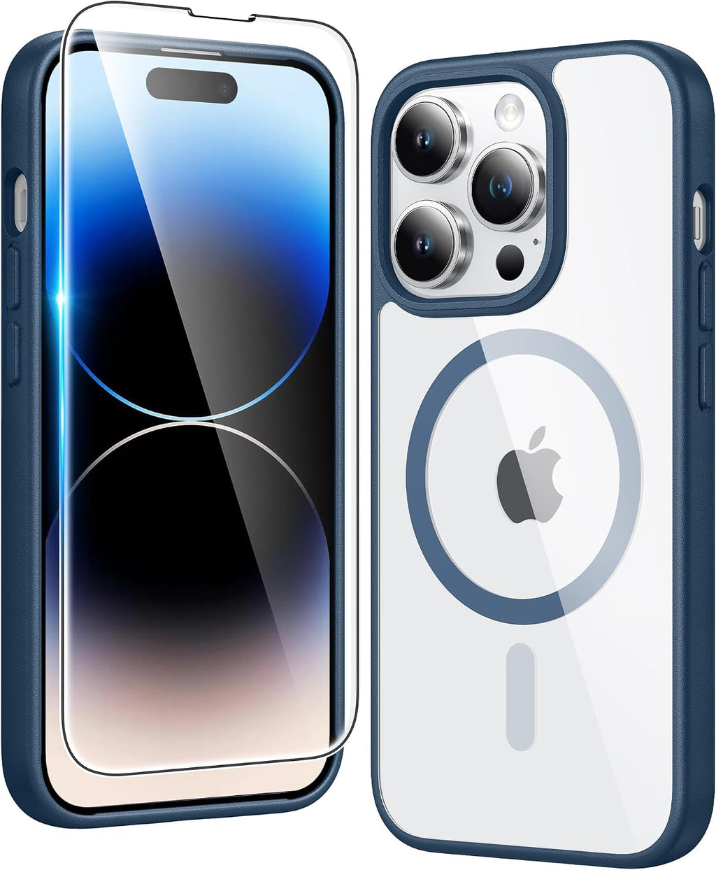 FNTCASE for iPhone 18 Pro Case / 17 Pro Case Clear with Screen Protector