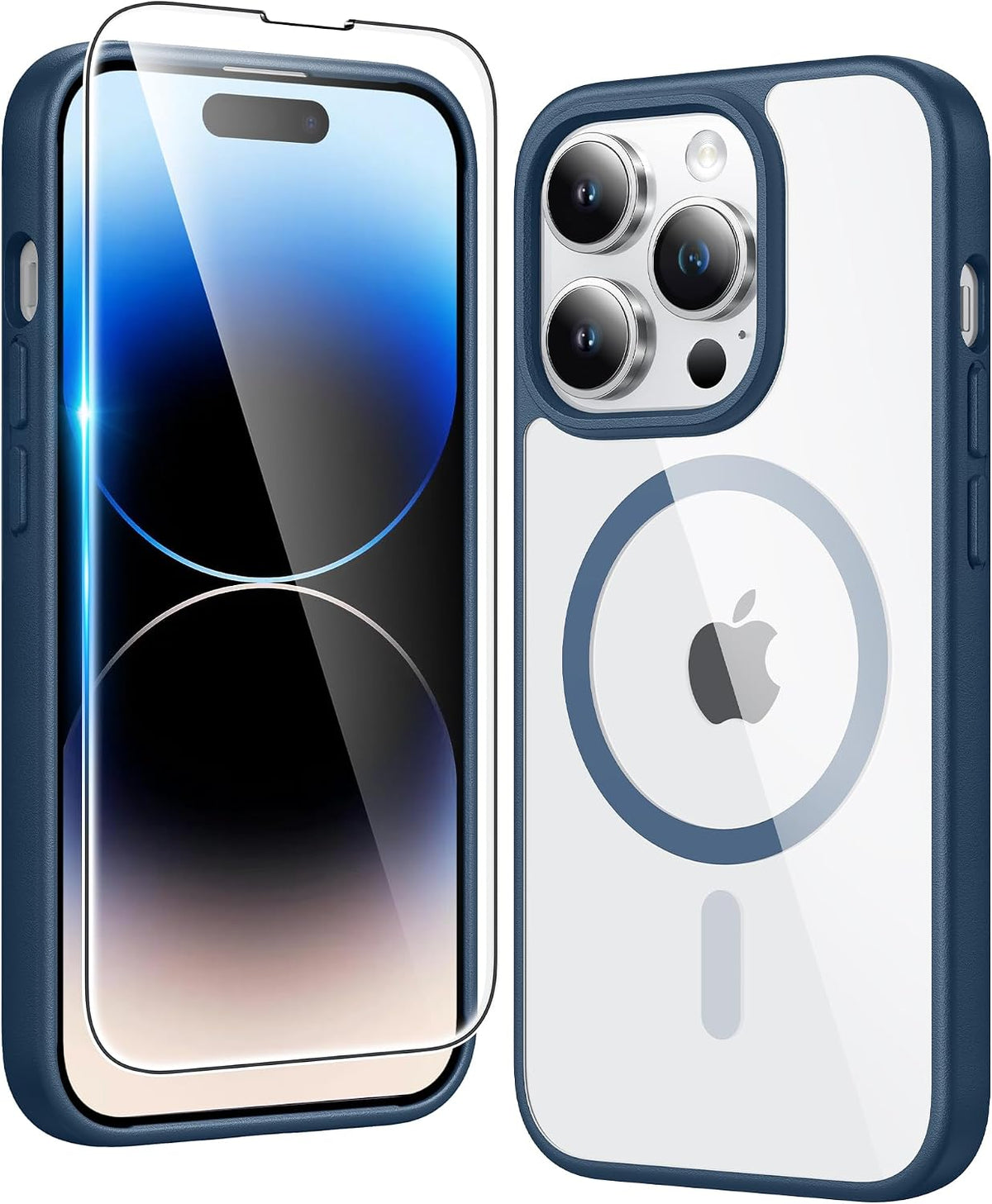 FNTCASE for iPhone 18 Pro Case / 17 Pro Case Clear with Screen Protector