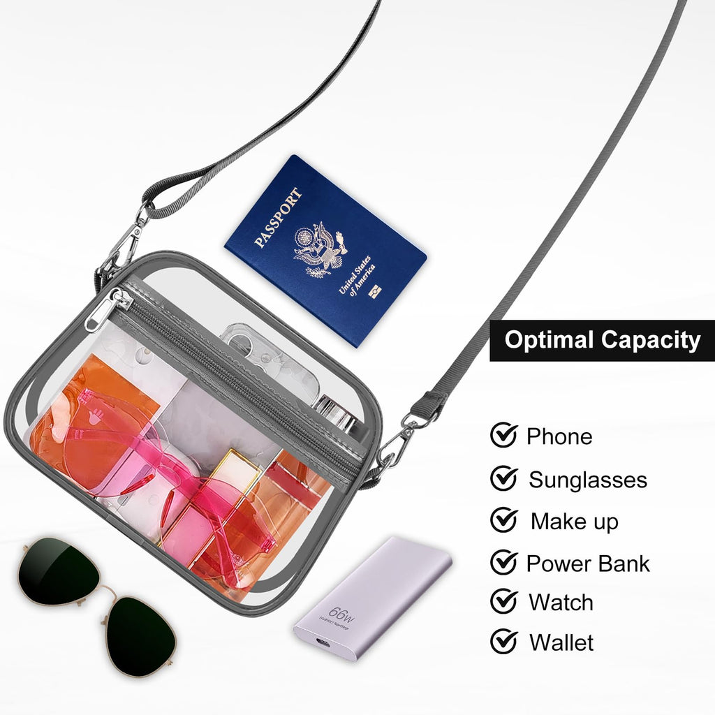 USPECLARE Clear Bag for Stadium Events Clear Sports Fan Handbags Purses