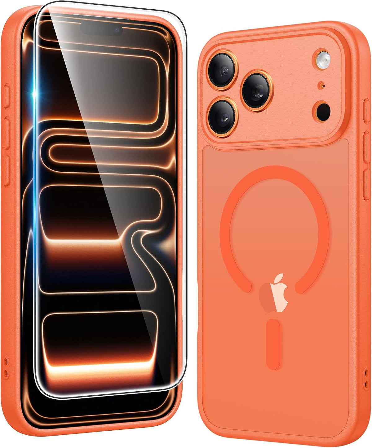 FNTCASE for iPhone 18 Pro Case / 17 Pro Case Matte with Screen Protector