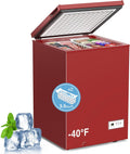 Kismile 3.5 Cu.Ft. Compact Chest Deep Freezer, Top-Opening Design