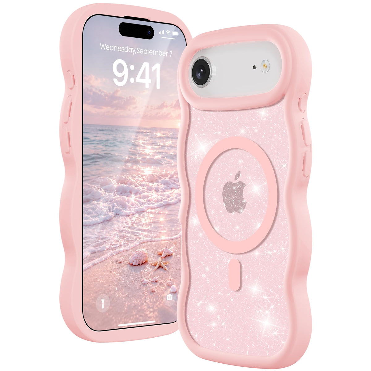 for iPhone 17 Pro/18 Pro Case for Magsafe Wavy, Burgundy Wine