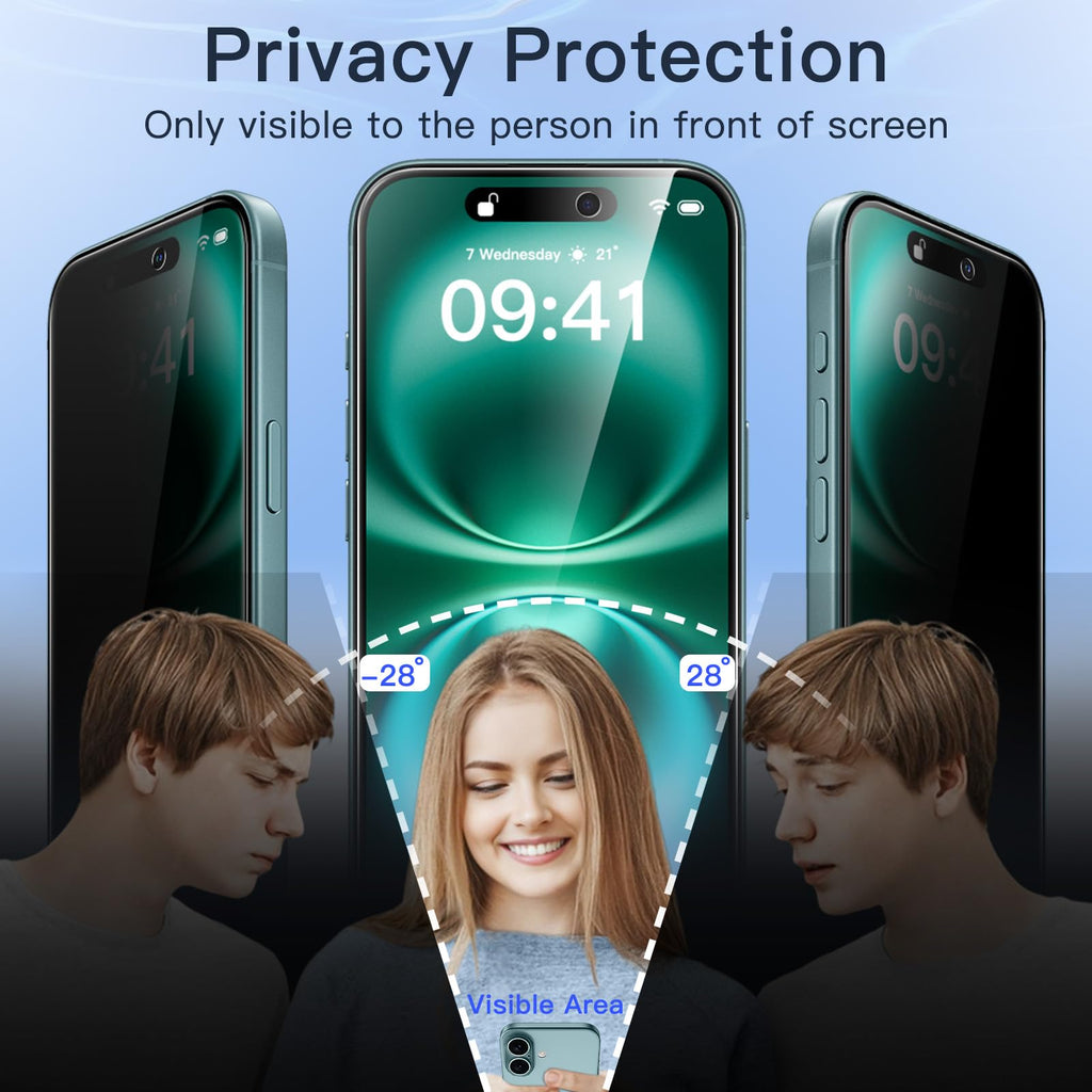 JETech Privacy Screen Protector for iPhone 18 Pro, 2-Pack