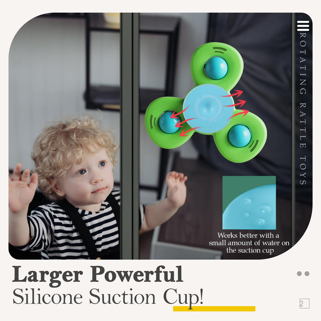 ALASOU Suction Cup Spinner Airplane Travel Toys for 1 Year Old Boy Girl