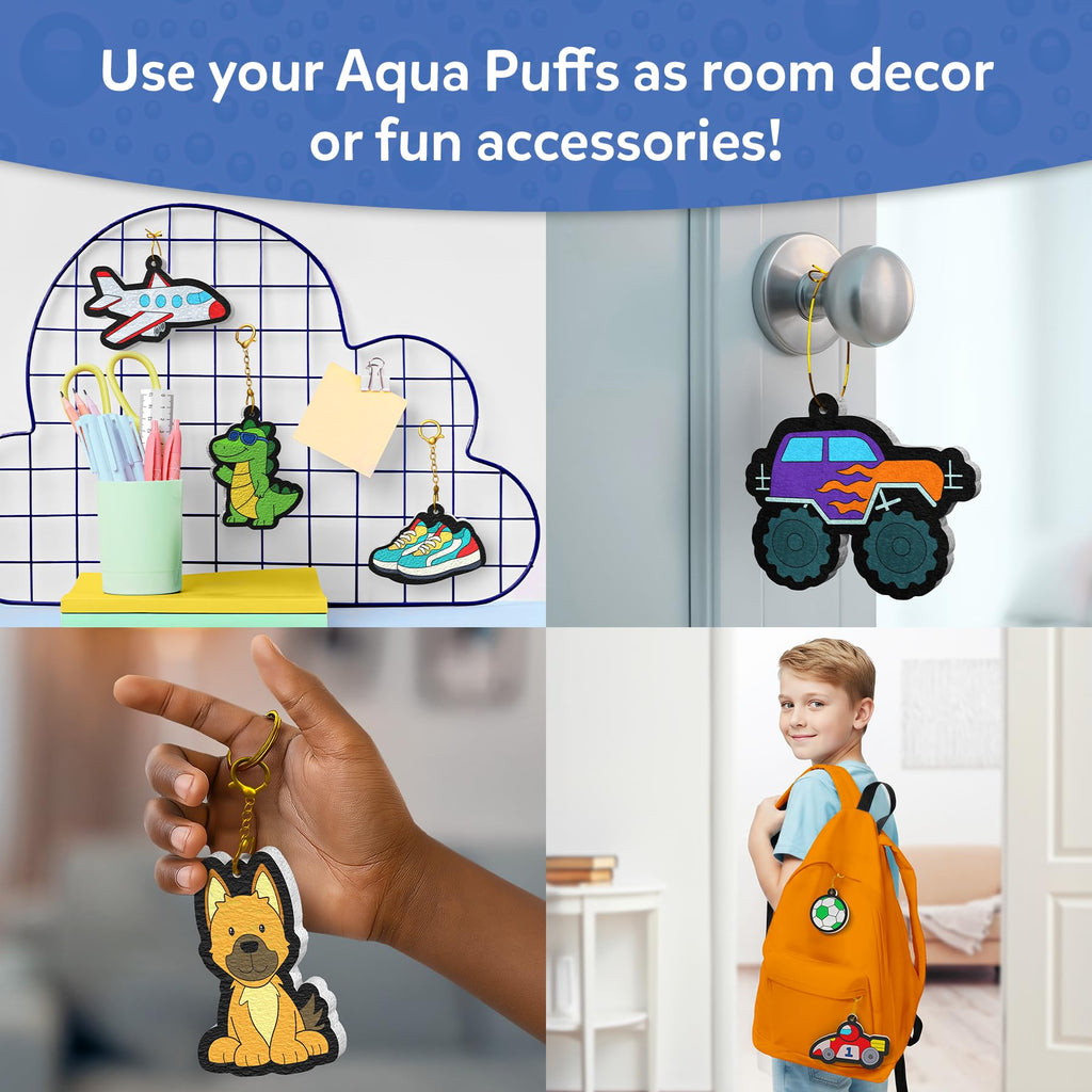 Skillmatics Aqua Puffs Unicorns, Art & Craft Gift for Kids, Paint by Number