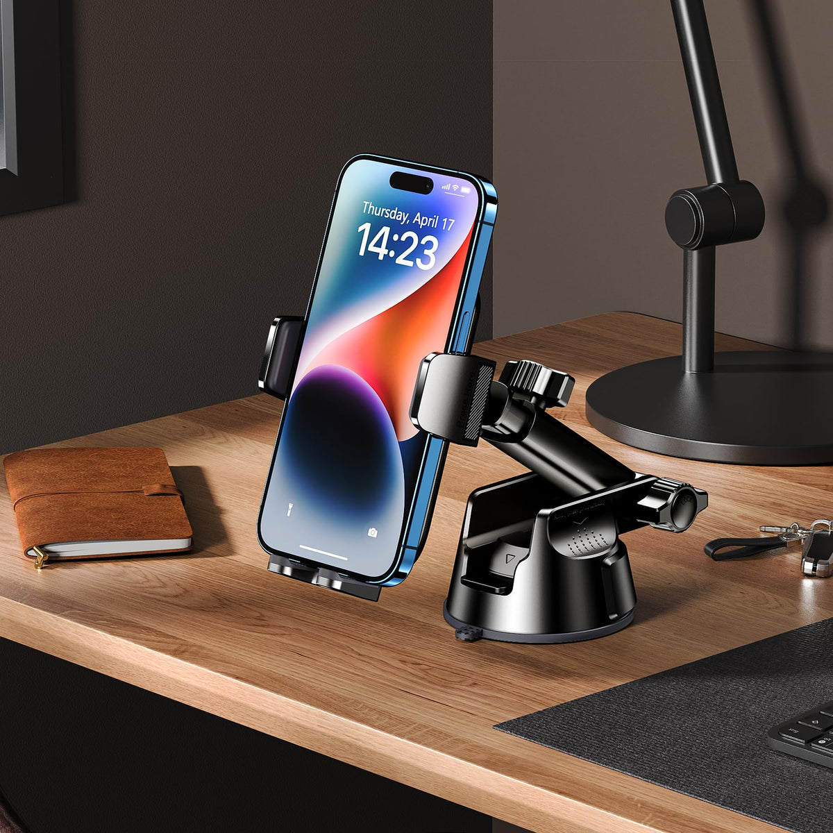 Qifutan Phone Holders for Your Car with Military-Grade Suction Phone Stand for Car [Super Stable] Automobile Car Mount for iPhone Universal Car Dashboard Windshield Mount Fit iPhone Smartphones