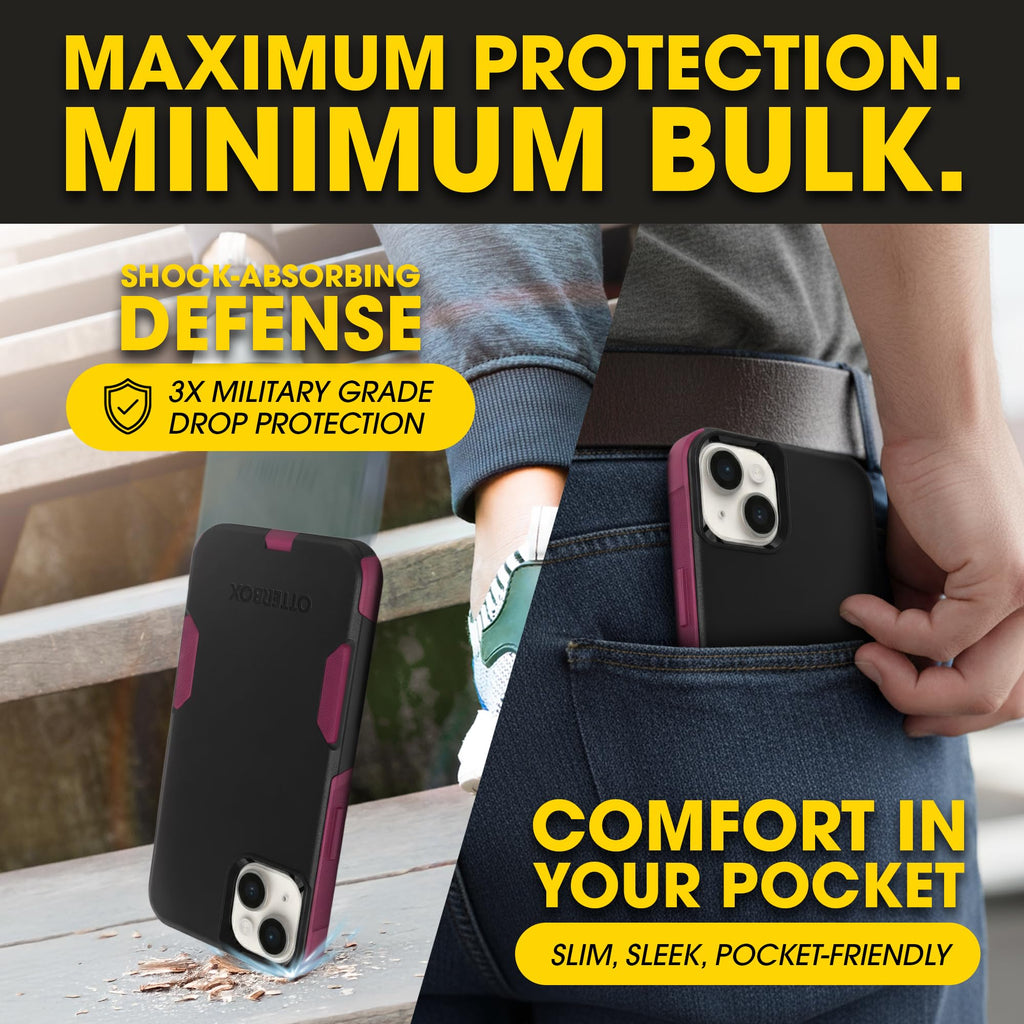 OtterBox iPhone 14, 13 – Commuter Series Slim Case - Pink
