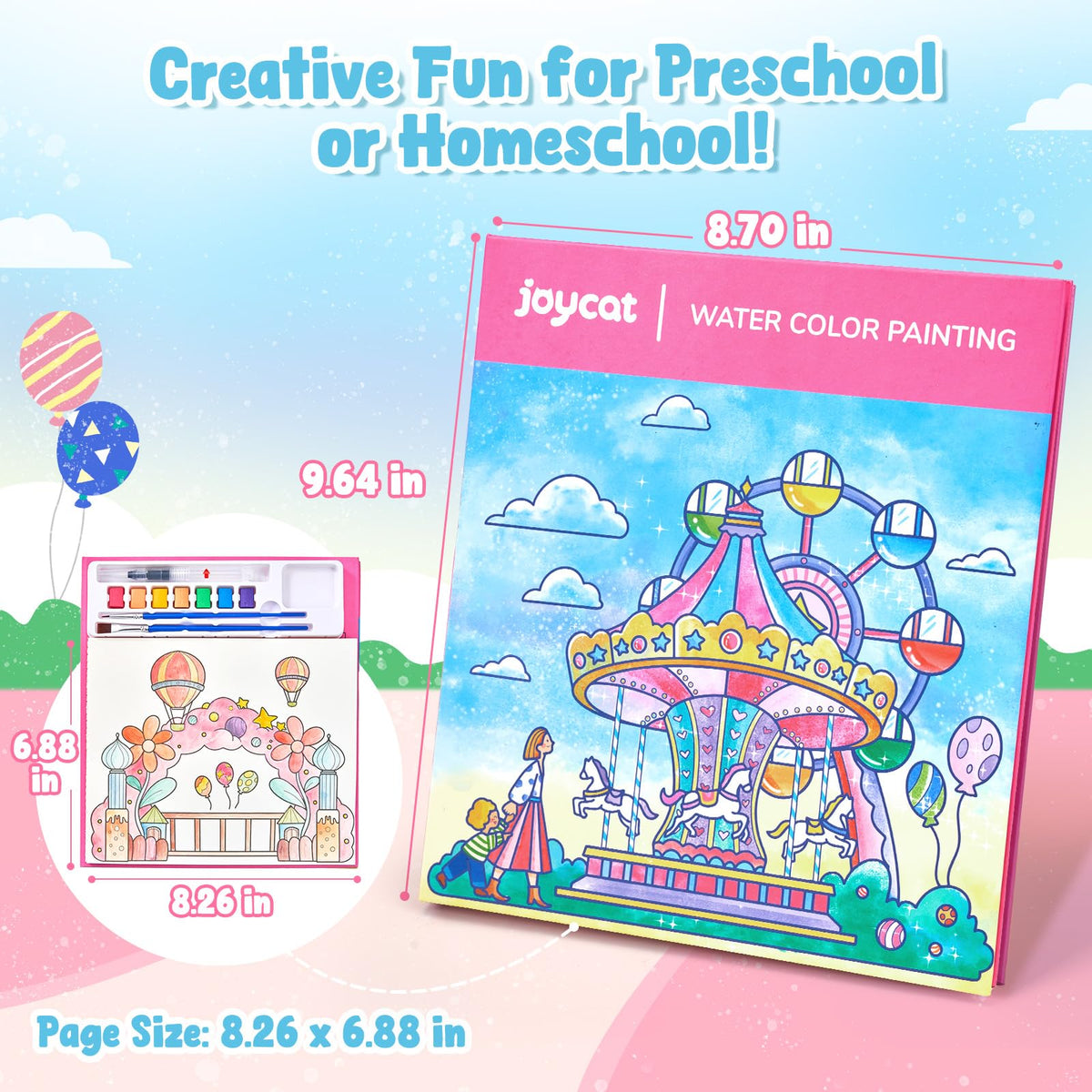 JoyCat Paint with Water Coloring Books for Toddlers (Magical Pony)