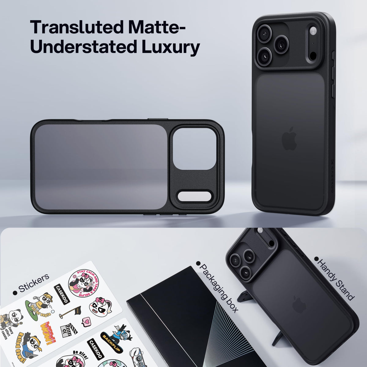 CASEKOO for iPhone 16 Smooth Crystal Clear Case, Patented Anti-Yellow