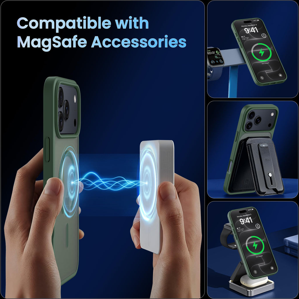 CACOE Magnetic Case for iPhone 13 & iPhone 14 6.1 inch, Matte Black
