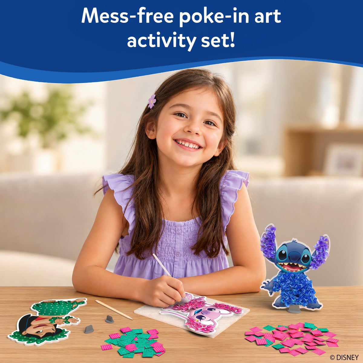 Skillmatics Poke-in Art – Disney Princesses, Wood Craft Kit, Gift for Kids