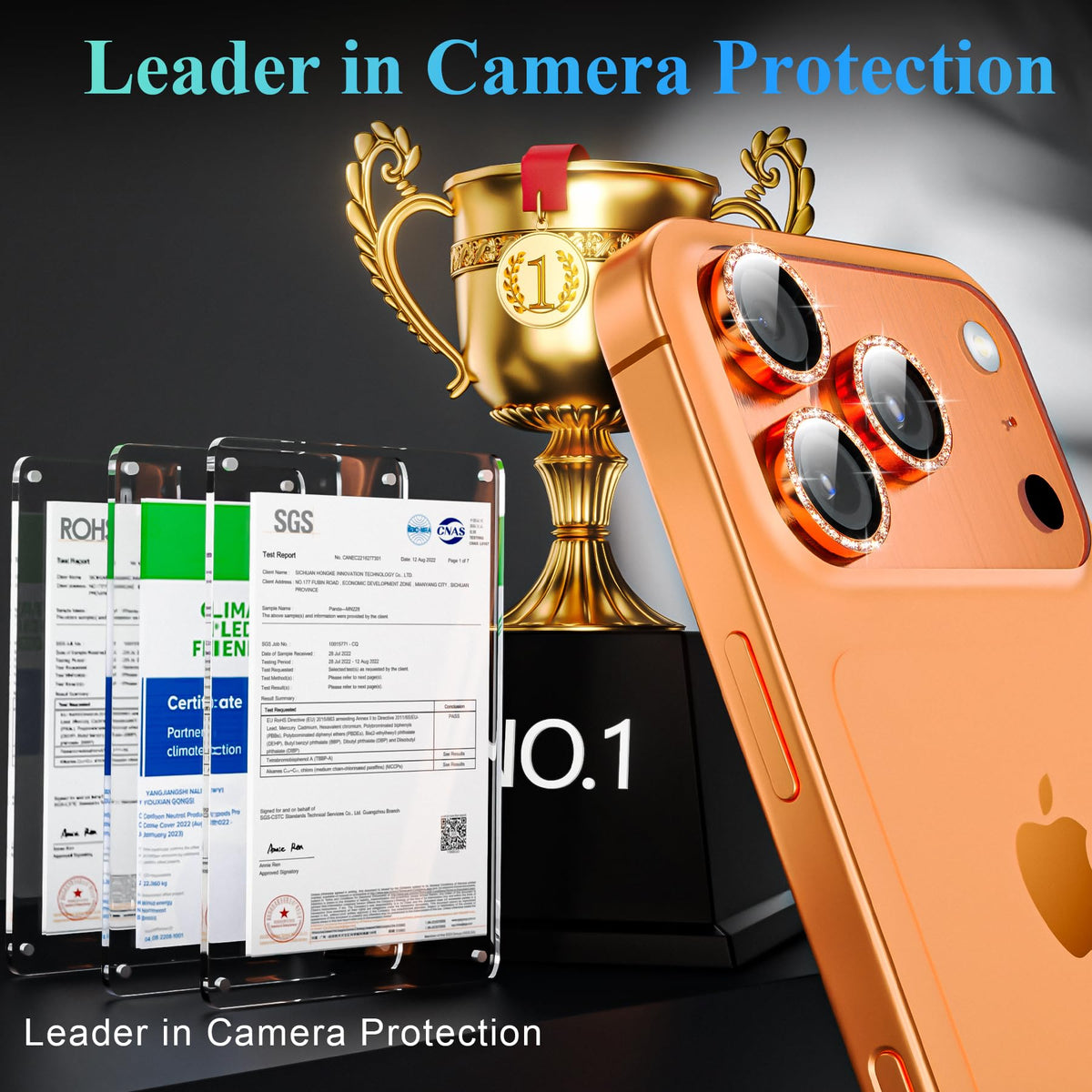 YWXTW Camera Lens Protector for iPhone 16 Pro/iPhone 16 Pro Max, [1 Step Installation Tray] Tempered Glass Screen Protector Metal Individual Camera Cover Accessories Case Friendly (Desert Titanium)