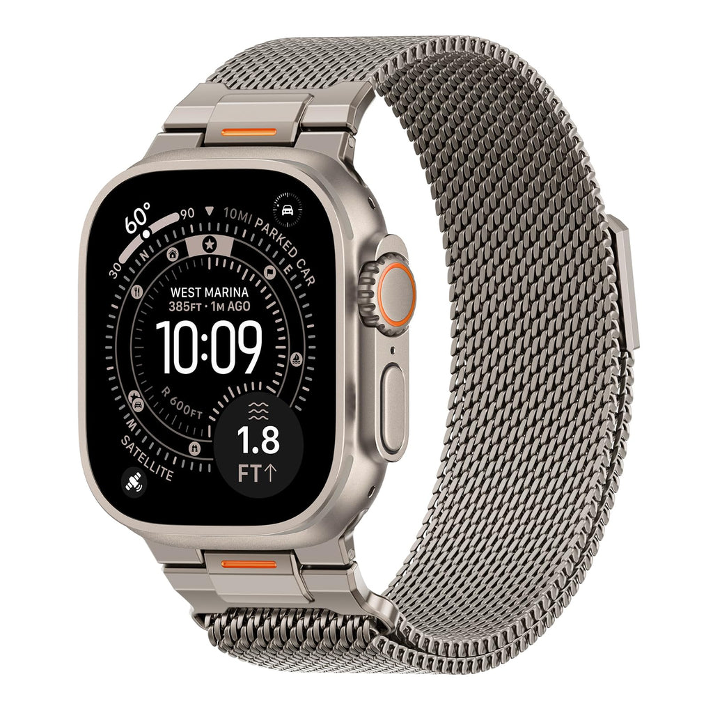 BXUXOHS Milanese Loop for Apple Watch Ultra 4/3/2 Band 49mm 44/45/46mm Men
