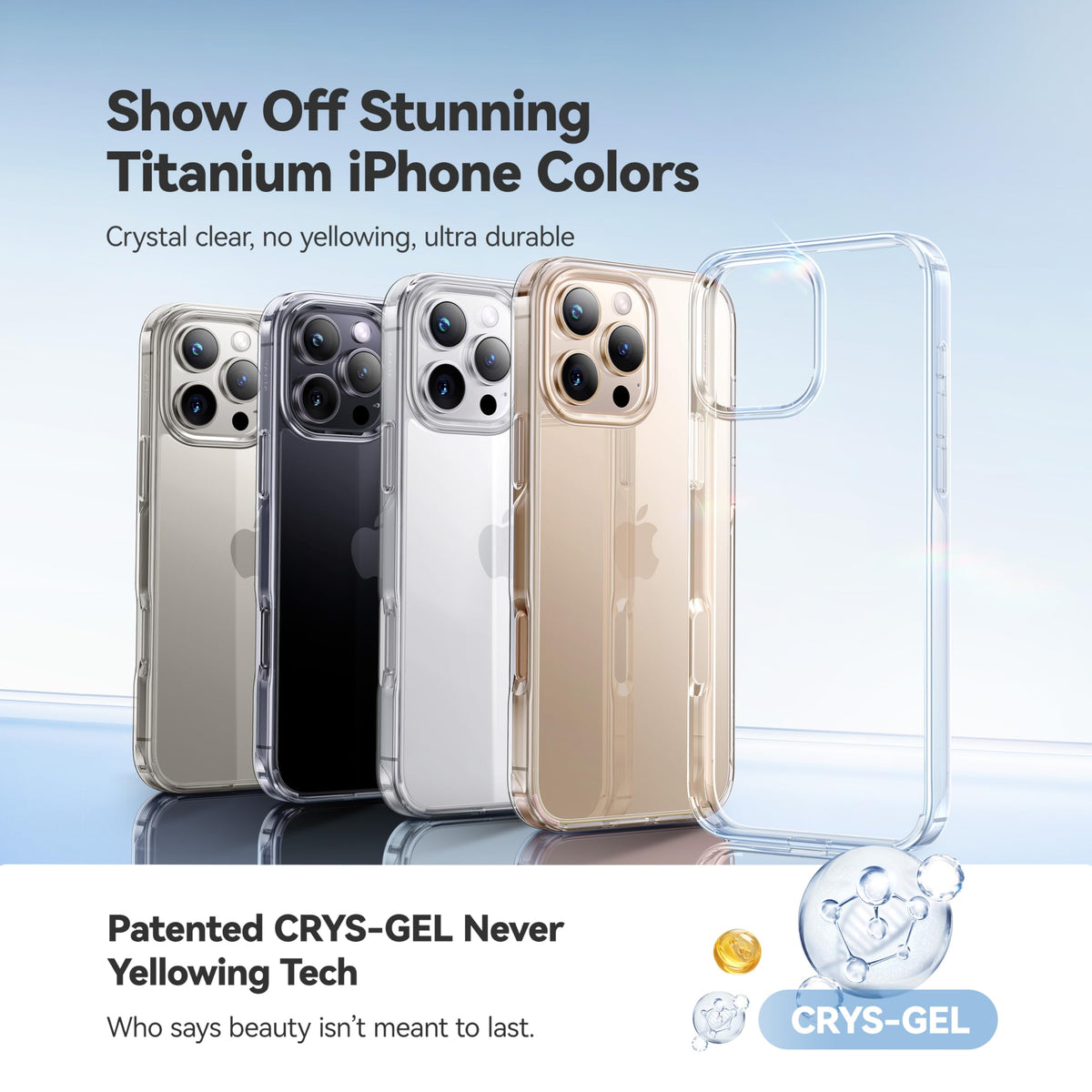 CASEKOO for iPhone 16 Smooth Crystal Clear Case, Patented Anti-Yellow