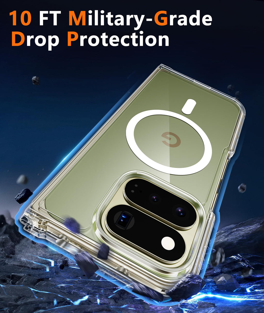 FNTCASE for iPhone 18 Pro Case/17 Pro Case Clear with Screen Protector