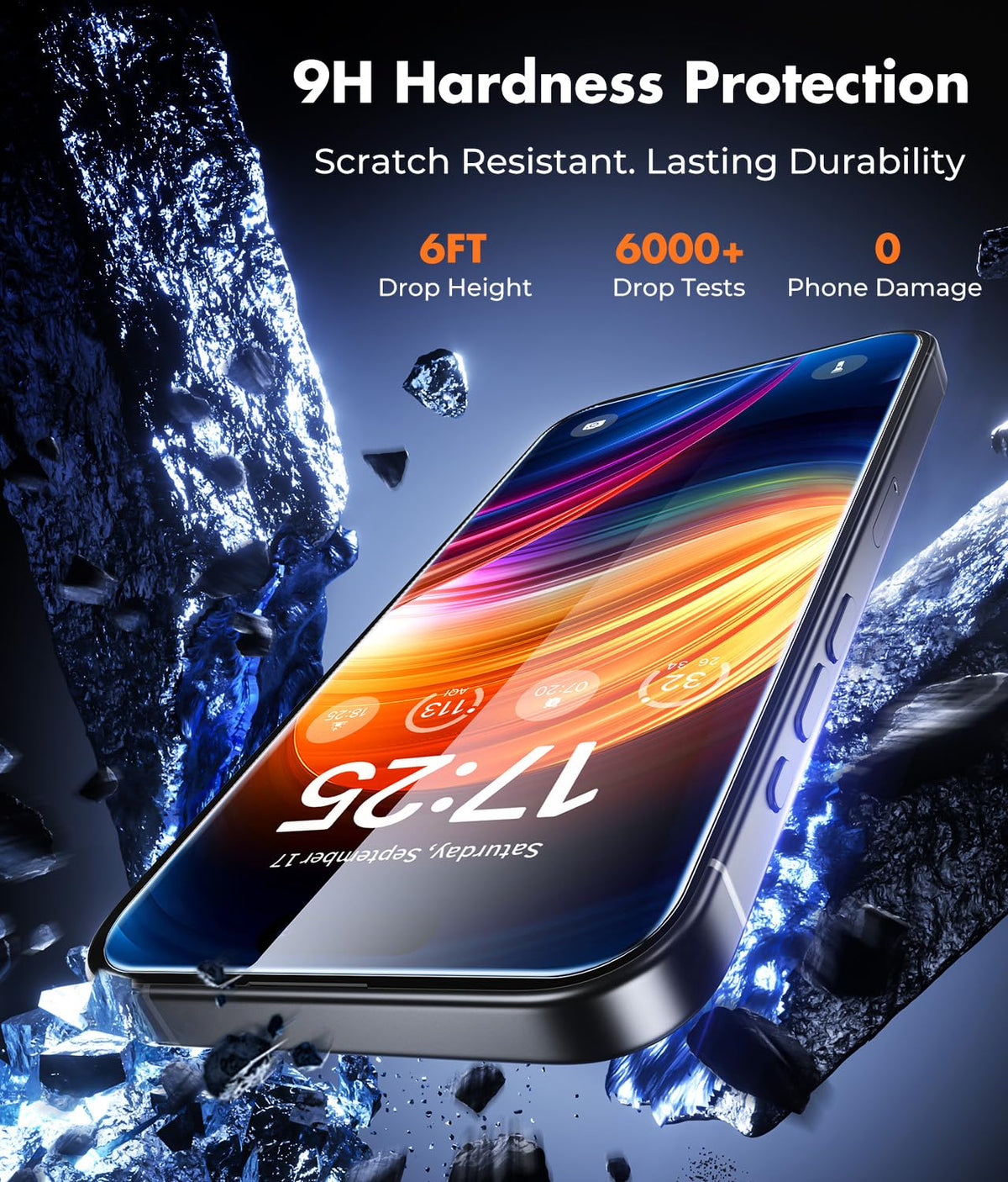 UNBREAKcable 2-Pack Screen Protector for iPhone 17 Pro Tempered Glass