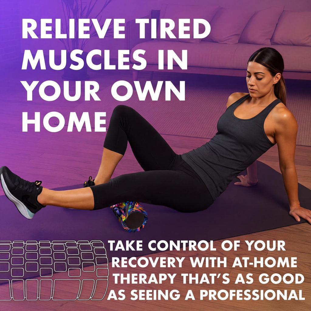321 STRONG Patented 3-Zone Massage Roller, Medium Density for Exercise
