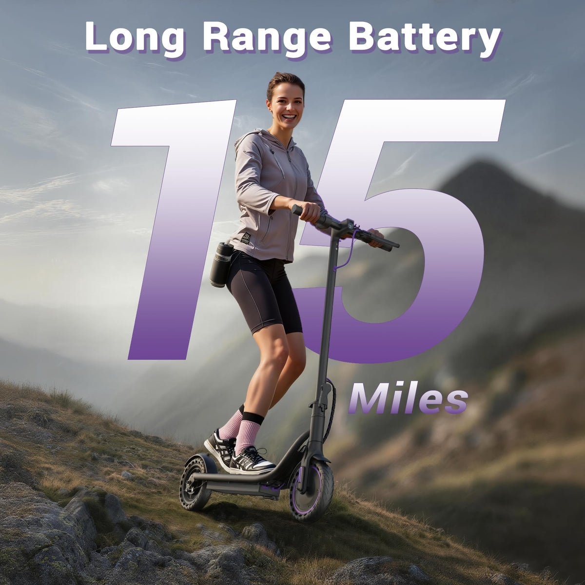 VOLPAM Electric Scooter, 350W/500W Motor, 21/28/40 Miles Long Range