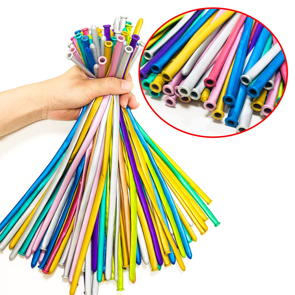 ASIYUHY 260 Balloons Clear Long Balloons 100 Pack Twisting Animal Balloon