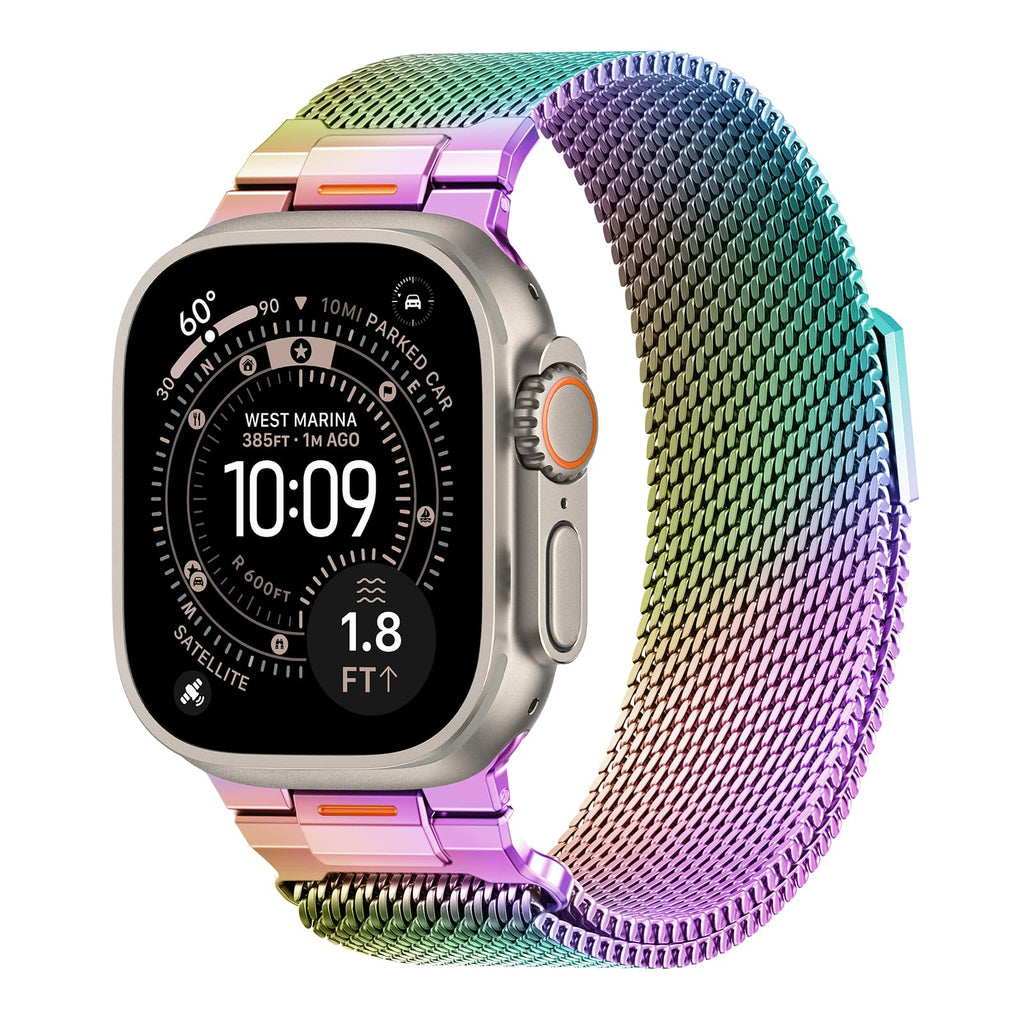 BXUXOHS Milanese Loop for Apple Watch Ultra 4/3/2 Band 49mm 44/45/46mm Men